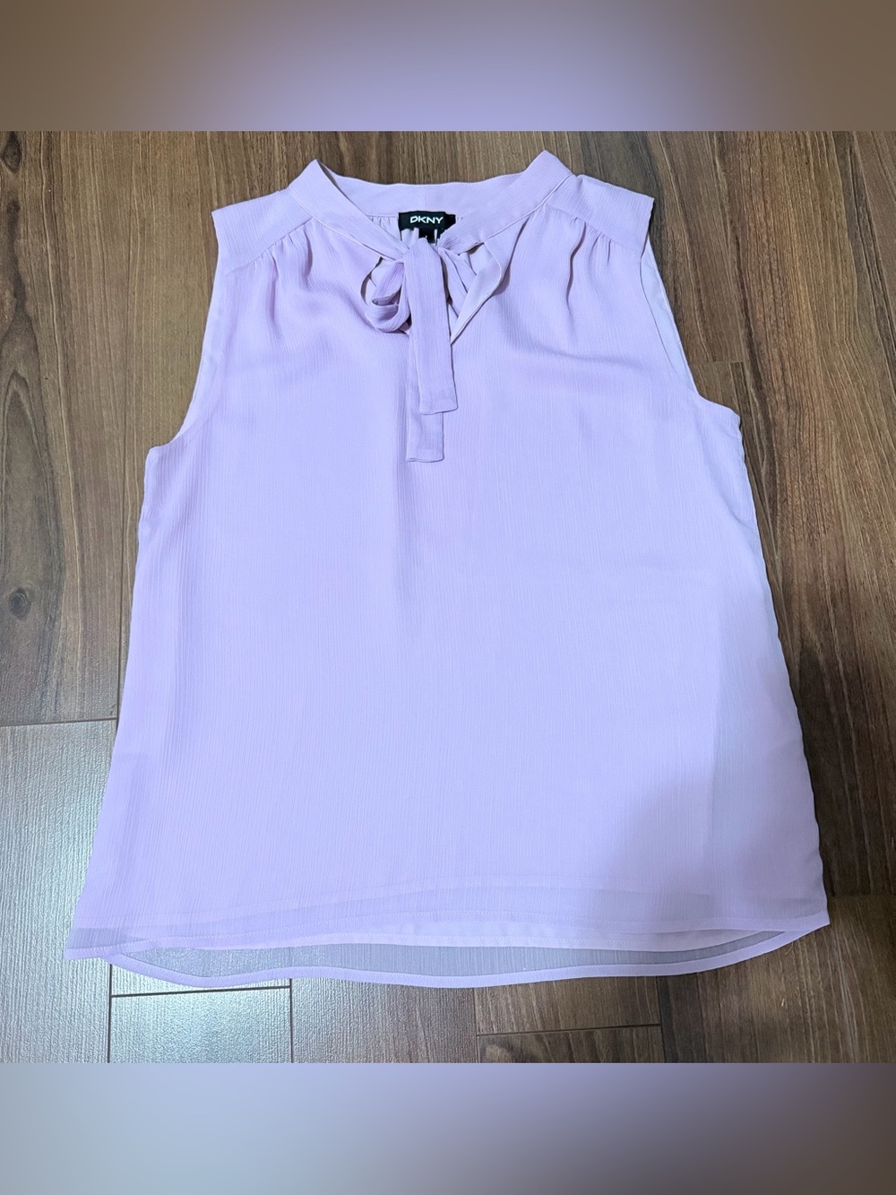 DKNY Lavender Sleeveless Tie-Neck Camisole